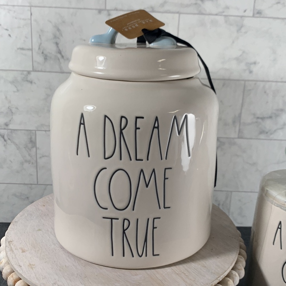 NWT Rae Dunn A DREAM COME TRUE Large.Ceramic canister